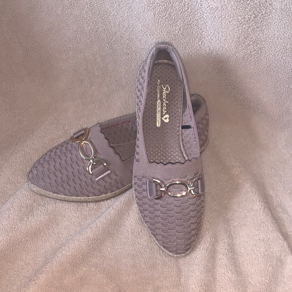 Skechers Cleo Jute Recycled Knit Loafer Color MOC